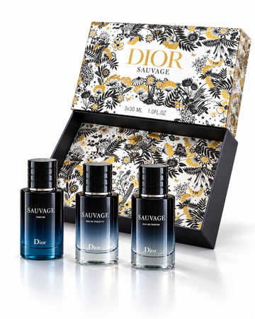 Dior Sauvage 3-Piece Gift Set 3 x 30ml | EDT, EDP & Parfum for Men